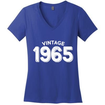 Distressed Vintage 1965 60th Birthday Women's V-Neck T-Shirt