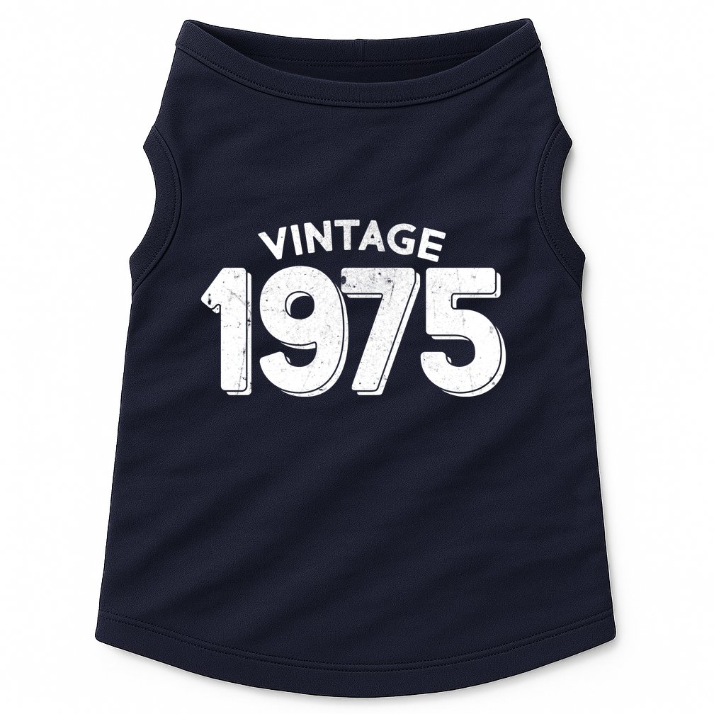 Distressed Vintage 1975 50th Birthday Doggie Tank