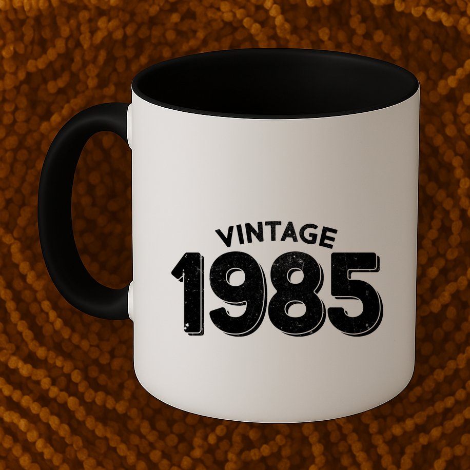 Distressed Vintage 1985 40th Birthday Mug