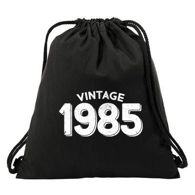 Distressed Vintage 1985 40th Birthday Drawstring Bag
