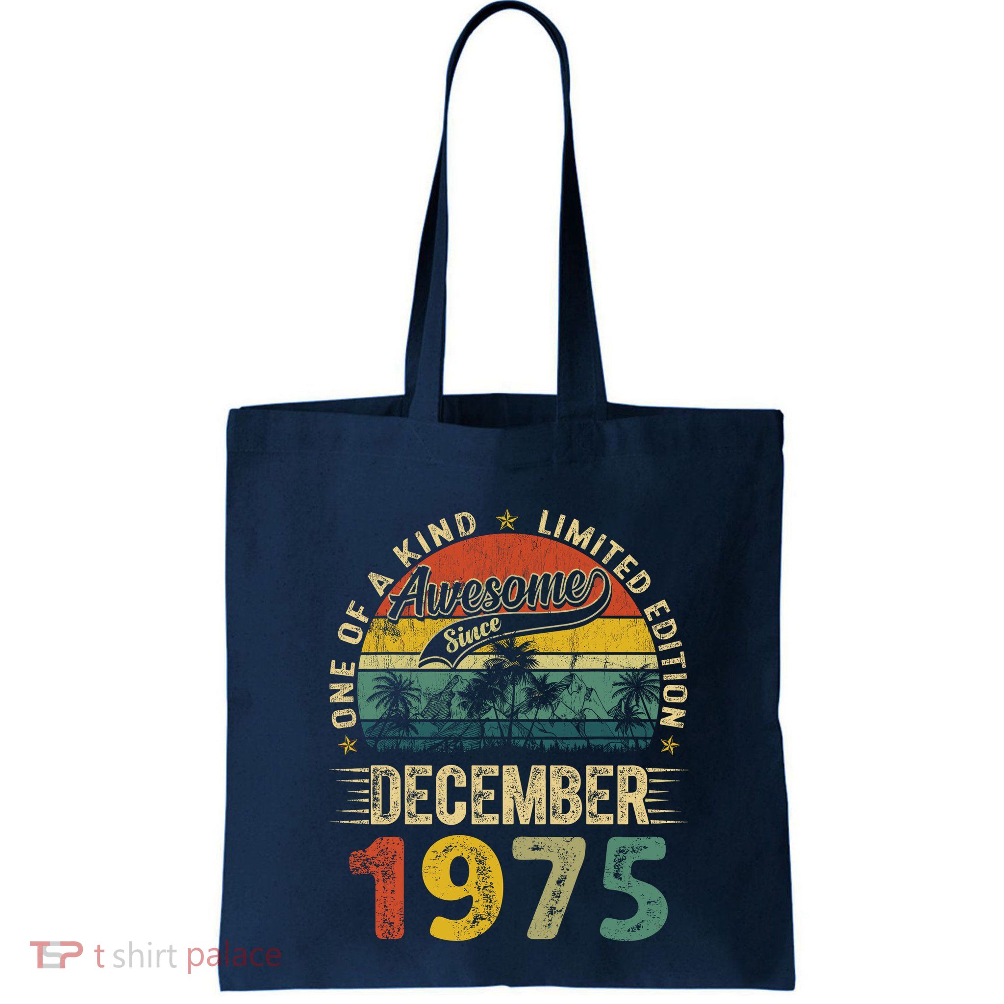 Distressed Vintage 1975 December Limited Edition 49th Bday Bag