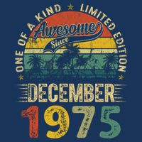 Distressed Vintage 1975 December Limited Edition 49th Bday Womens Tank Top
