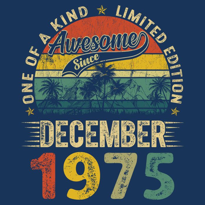 Distressed Vintage 1975 December Limited Edition 49th Bday Womens Tank Top