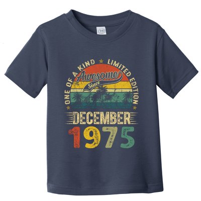 Distressed Vintage 1975 December Limited Edition 49th Bday Toddler T-Shirt
