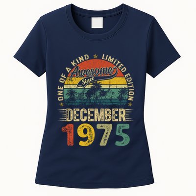 Distressed Vintage 1975 December Limited Edition 49th Bday Womens T-Shirt