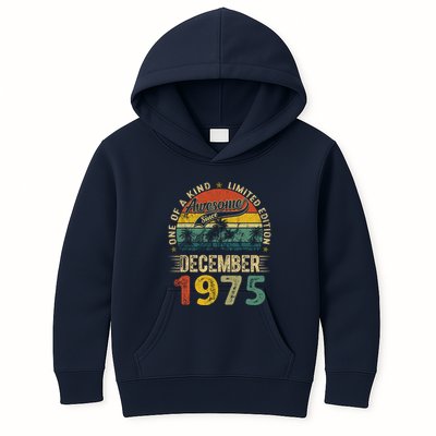 Distressed Vintage 1975 December Limited Edition 49th Bday Kids Hoodie