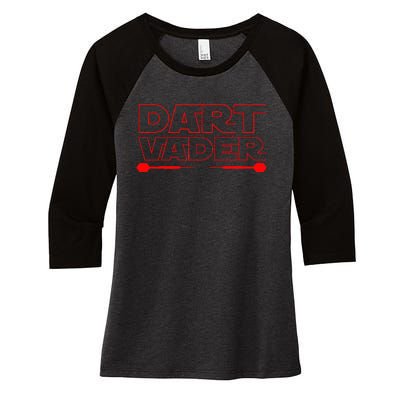 Dart Vader 180 Darts Darts Dart Player Gift Darts Women's Tri-Blend 3/4-Sleeve Raglan Shirt