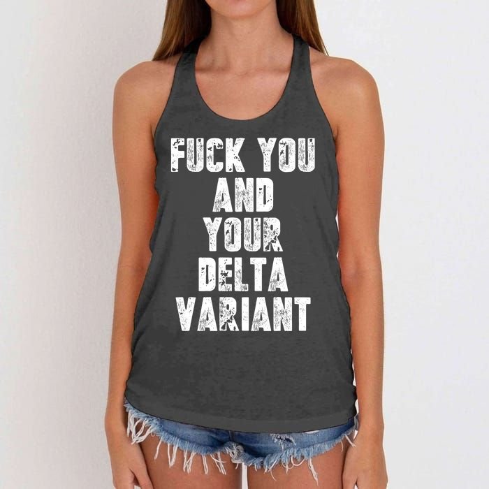 Delta Variant Women's Knotted Racerback Tank