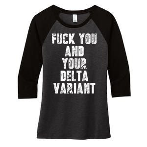 Delta Variant Women's Tri-Blend 3/4-Sleeve Raglan Shirt