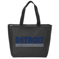 Detroit Vintage 80s Retro Style Orange Zip Tote Bag