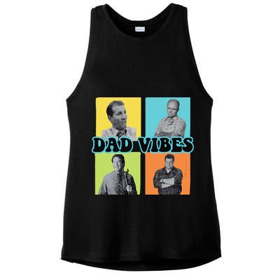 Dad Vibes 90s Dad Vibes Retro Funny Ladies PosiCharge Tri-Blend Wicking Tank