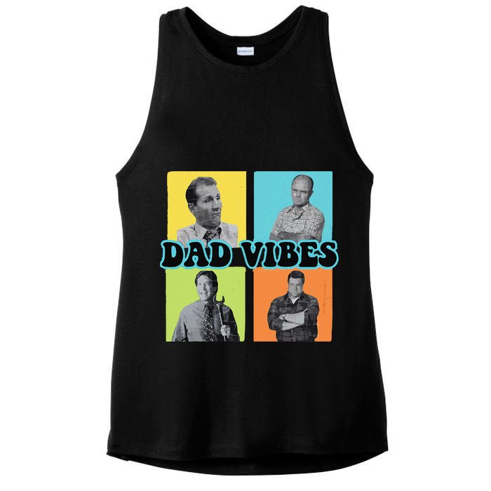 Dad Vibes 90s Dad Vibes Retro Funny Ladies PosiCharge Tri-Blend Wicking Tank