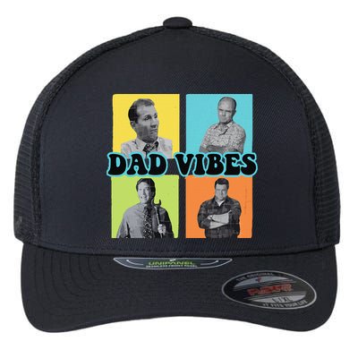 Dad Vibes 90s Dad Vibes Retro Funny Flexfit Unipanel Trucker Cap