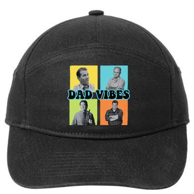 Dad Vibes 90s Dad Vibes Retro Funny 7-Panel Snapback Hat