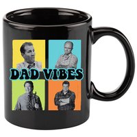 Dad Vibes 90s Dad Vibes Retro Funny 11oz C Handle Ceramic Mug