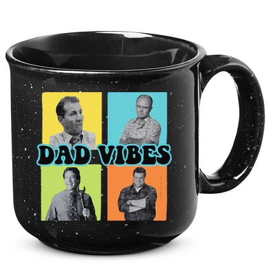 Dad Vibes 90s Dad Vibes Retro Funny 15oz Campfire Ceramic Mug
