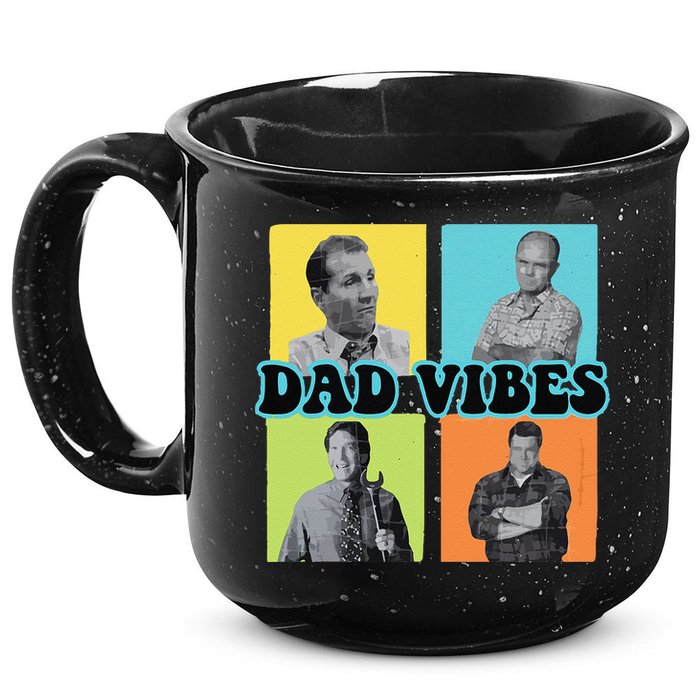 Dad Vibes 90s Dad Vibes Retro Funny 15oz Campfire Ceramic Mug
