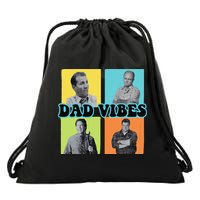 Dad Vibes 90s Dad Vibes Retro Funny Drawstring Bag