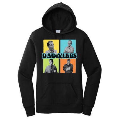 Dad Vibes 90s Dad Vibes Retro Funny Women's Pullover Hoodie