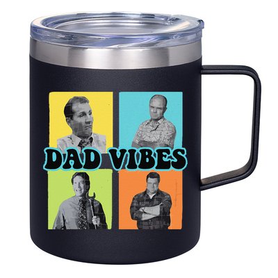 Dad Vibes 90s Dad Vibes Retro Funny 12oz Stainless Steel Coffee Mug