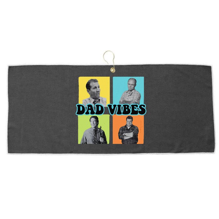 Dad Vibes 90s Dad Vibes Retro Funny Large Microfiber Waffle Golf Towel