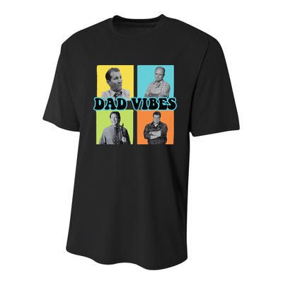 Dad Vibes 90s Dad Vibes Retro Funny Youth Performance Sprint T-Shirt