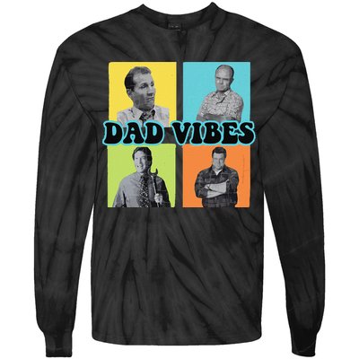 Dad Vibes 90s Dad Vibes Retro Funny Tie-Dye Long Sleeve Shirt