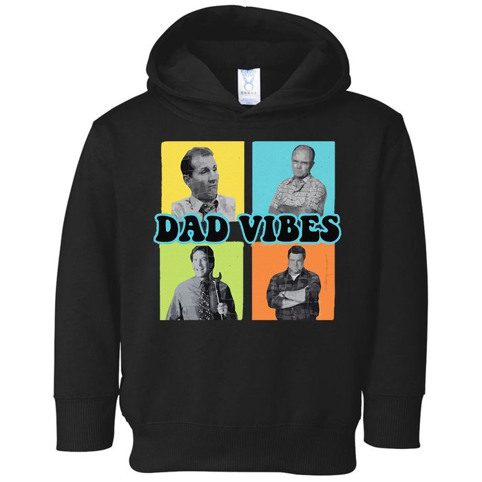 Dad Vibes 90s Dad Vibes Retro Funny Toddler Hoodie