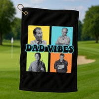 Dad Vibes 90s Dad Vibes Retro Funny Golf Towel