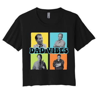 Dad Vibes 90s Dad Vibes Retro Funny Crop Top
