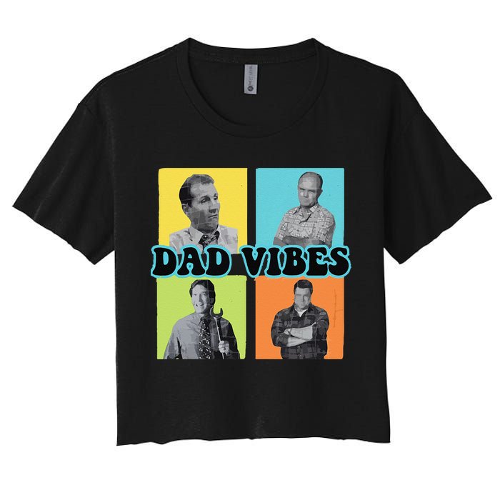 Dad Vibes 90s Dad Vibes Retro Funny Crop Top