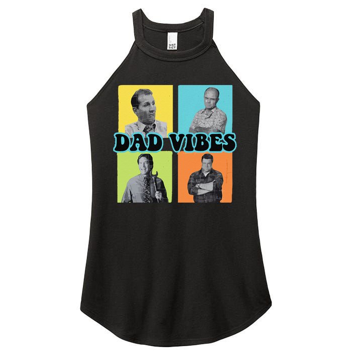 Dad Vibes 90s Dad Vibes Retro Funny Women's Perfect Tri Rocker Tank