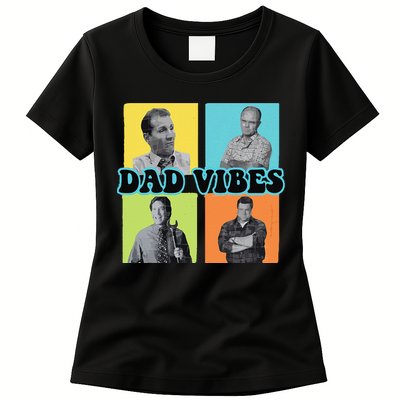 Dad Vibes 90s Dad Vibes Retro Funny Womens T-Shirt