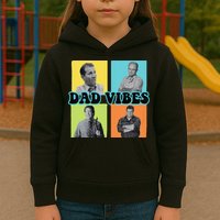 Dad Vibes 90s Dad Vibes Retro Funny Kids Hoodie