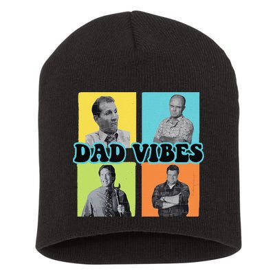Dad Vibes 90s Dad Vibes Retro Funny Short Acrylic Beanie