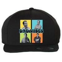 Dad Vibes 90s Dad Vibes Retro Funny Wool Snapback Cap