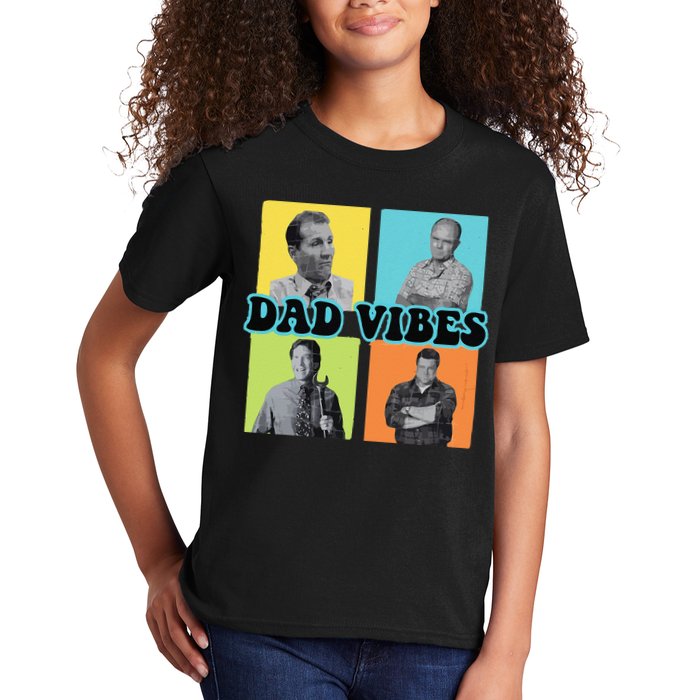 Dad Vibes 90s Dad Vibes Retro Funny Kids T-Shirt
