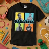 Dad Vibes 90s Dad Vibes Retro Funny Kids T-Shirt