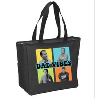 Dad Vibes 90s Dad Vibes Retro Funny Zip Tote Bag