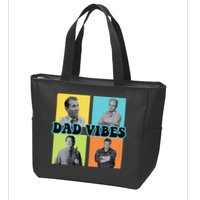 Dad Vibes 90s Dad Vibes Retro Funny Zip Tote Bag