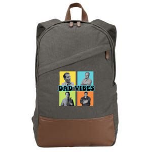 Dad Vibes 90s Dad Vibes Retro Funny Cotton Canvas Backpack