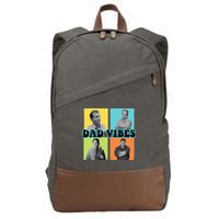 Dad Vibes 90s Dad Vibes Retro Funny Cotton Canvas Backpack