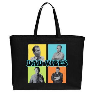 Dad Vibes 90s Dad Vibes Retro Funny Cotton Canvas Jumbo Tote