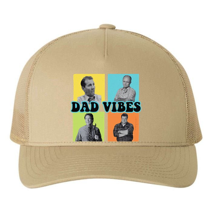 Dad Vibes 90s Dad Vibes Retro Funny Yupoong Adult 5-Panel Trucker Hat