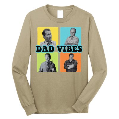 Dad Vibes 90s Dad Vibes Retro Funny Long Sleeve Shirt