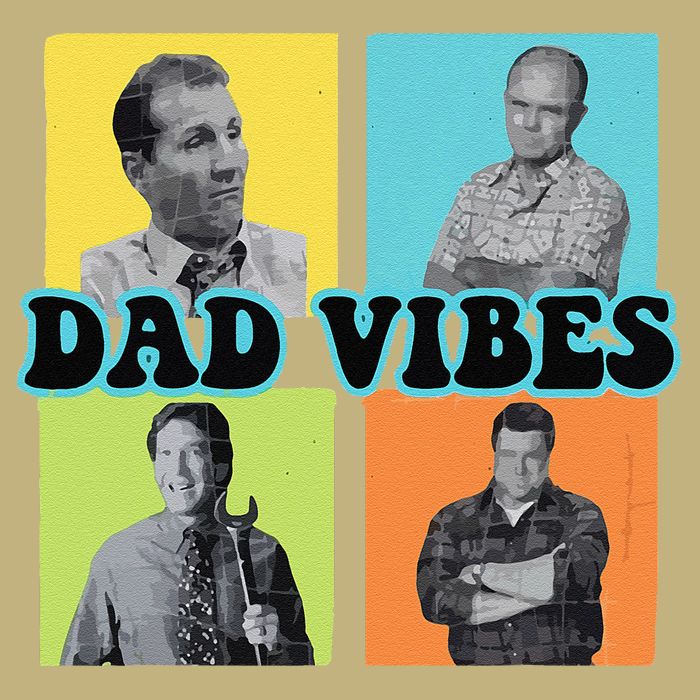Dad Vibes 90s Dad Vibes Retro Funny T-Shirt