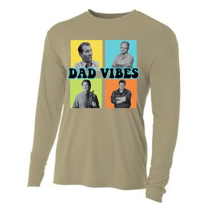 Dad Vibes 90s Dad Vibes Retro Funny Cooling Performance Long Sleeve Crew