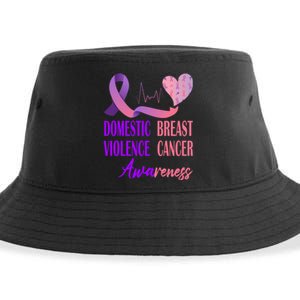 Domestic Violence And Breast Cancer Awareness Month Support Sustainable Bucket Hat