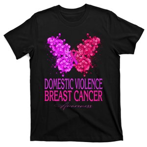 Domestic Violence And Breast Cancer Awareness Month T-Shirt