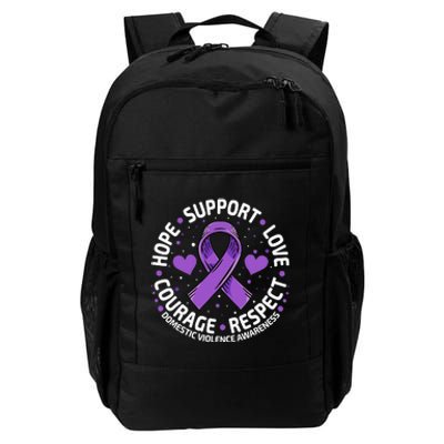 Domestic Violence Awareness LOVE SUPPORT Purple Ribbon Daily Commute Backpack